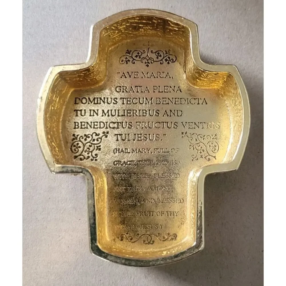 The Vatican Library Collection Ava Maria Rosary Prayer Trinket Box - Picture 3 of 11